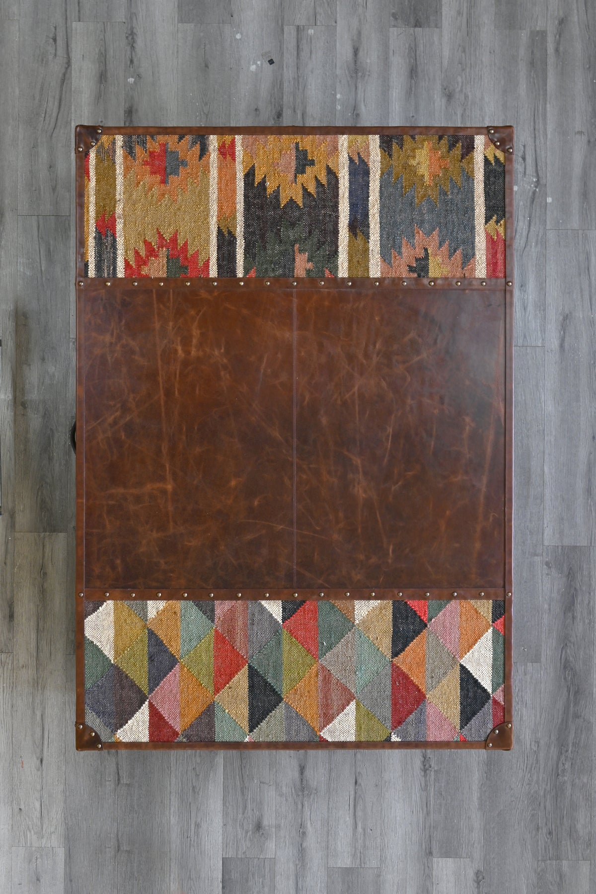 Chandigarh kilim coffee table by Art Avenue, handwoven kilim and wood — image 21 of 22