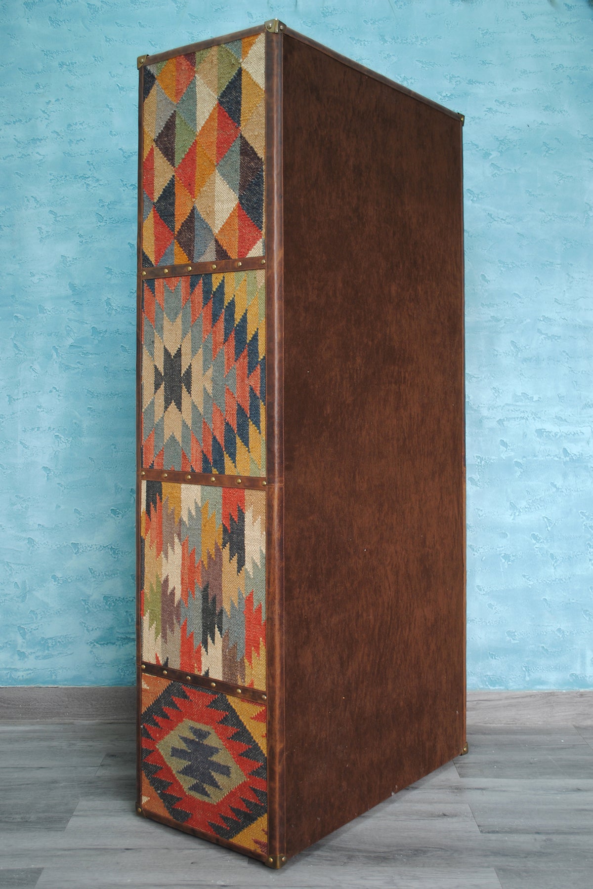 Expat kilim book shelf by Art Avenue, handwoven kilim and wood — image 7 of 12
