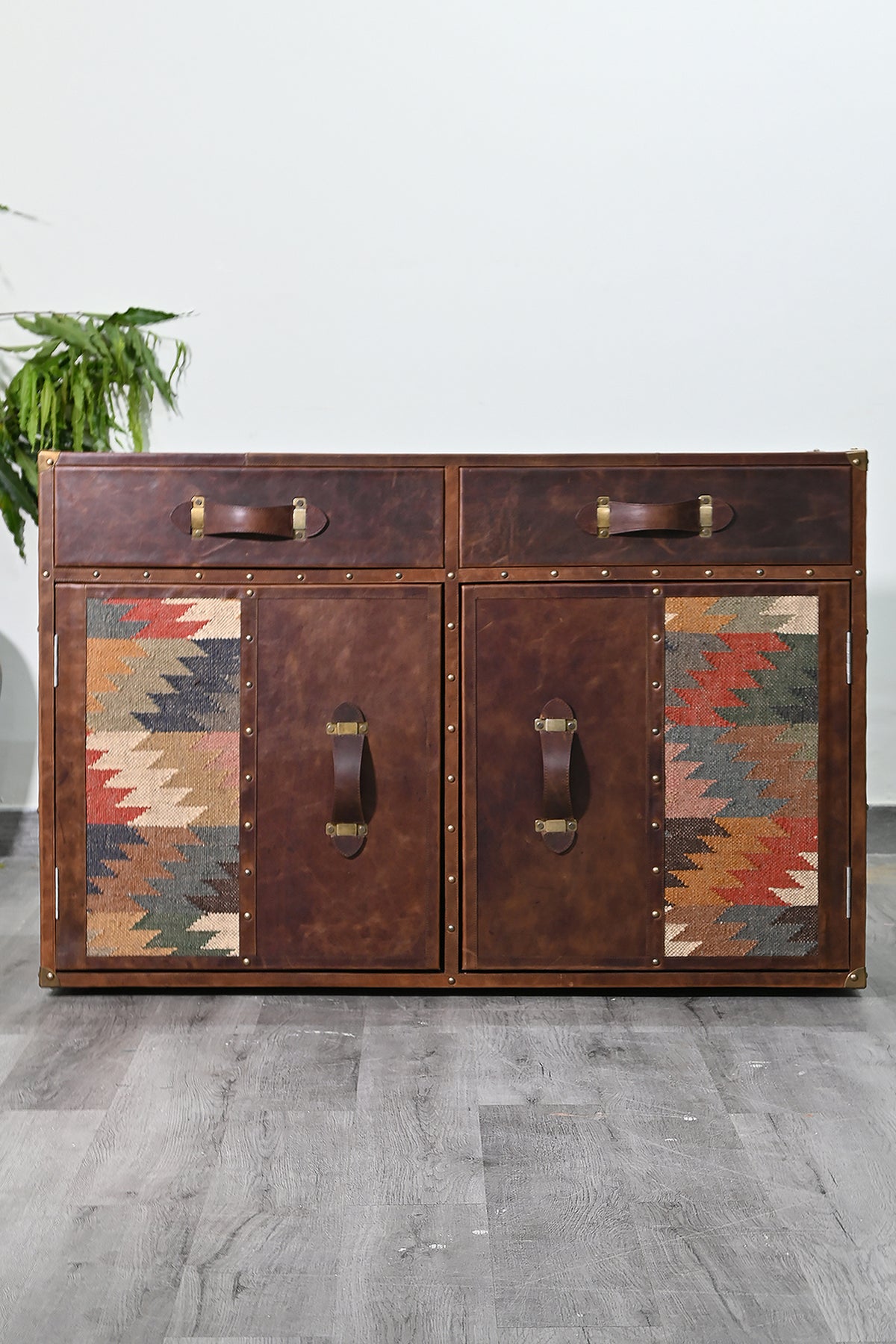 Khimsar Kilim & Leather Sideboard