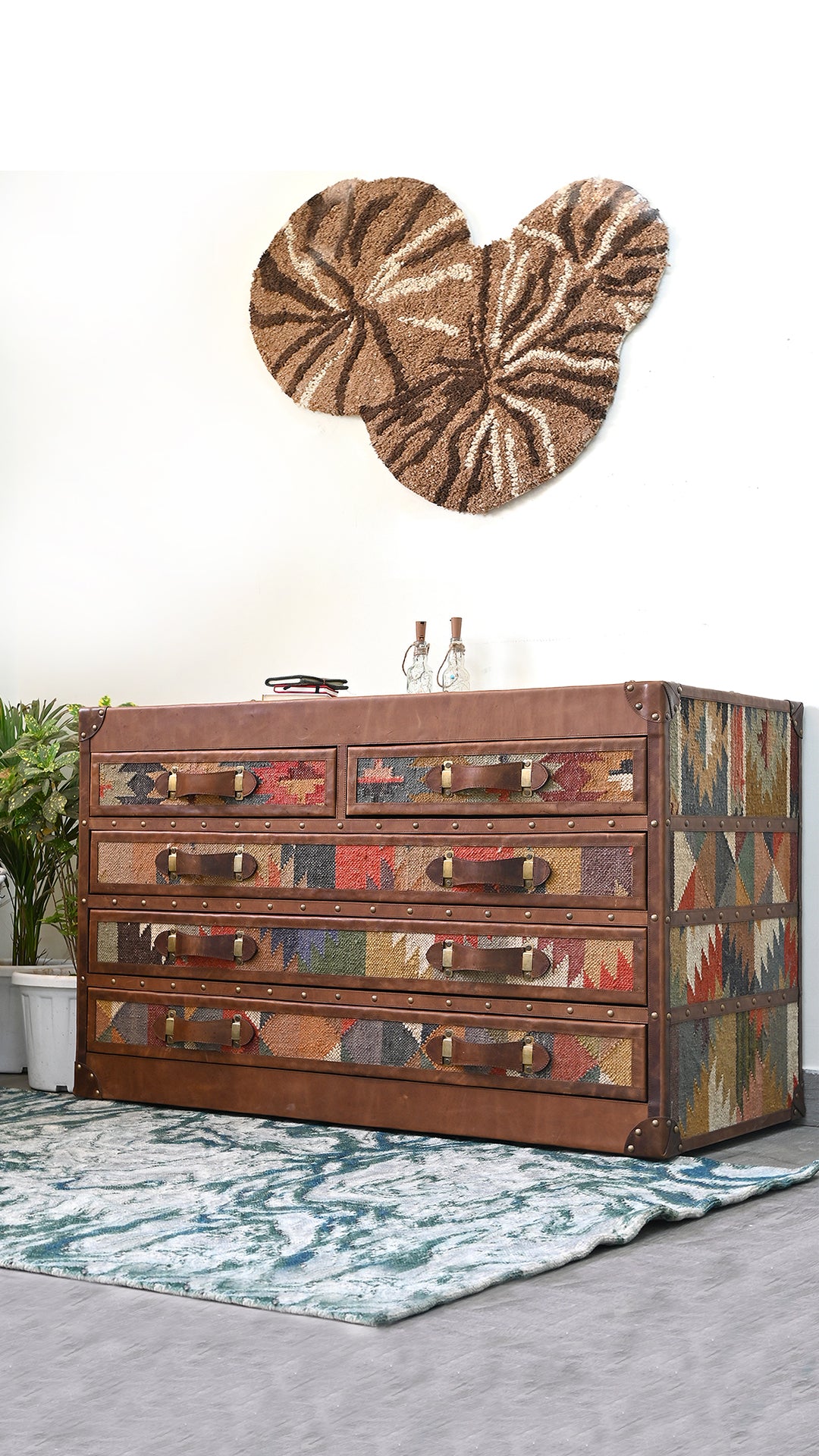 Marwar Chest of Drawers in handwoven kilim by Art Avenue, made to order — image 12 of 15