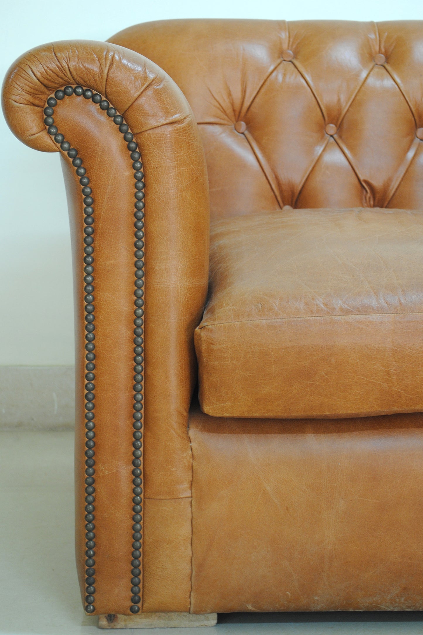 ARBOR LEATHER WING BACK ARM CHAIR