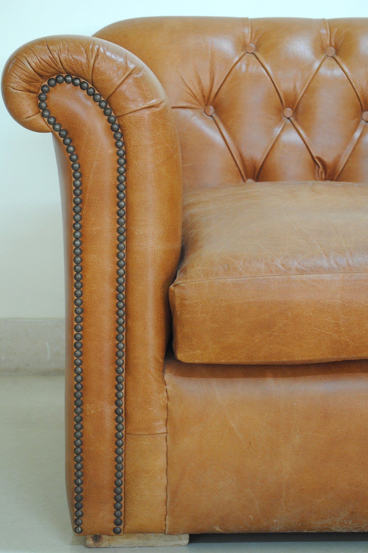 ARBOR LEATHER WING BACK ARM CHAIR