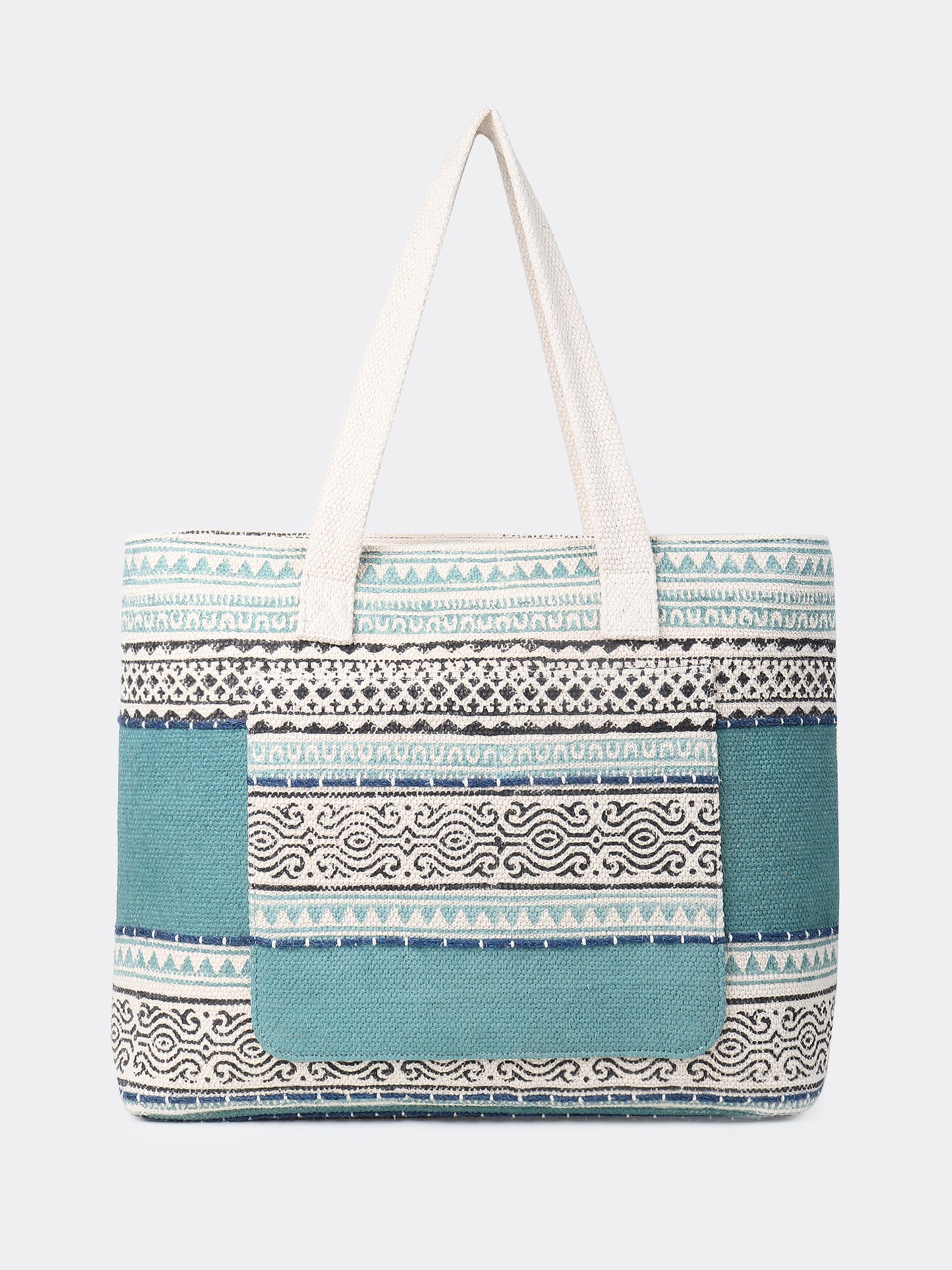 SUSAN - HAND BLOCK COTTON PRINTED TOTE BAG