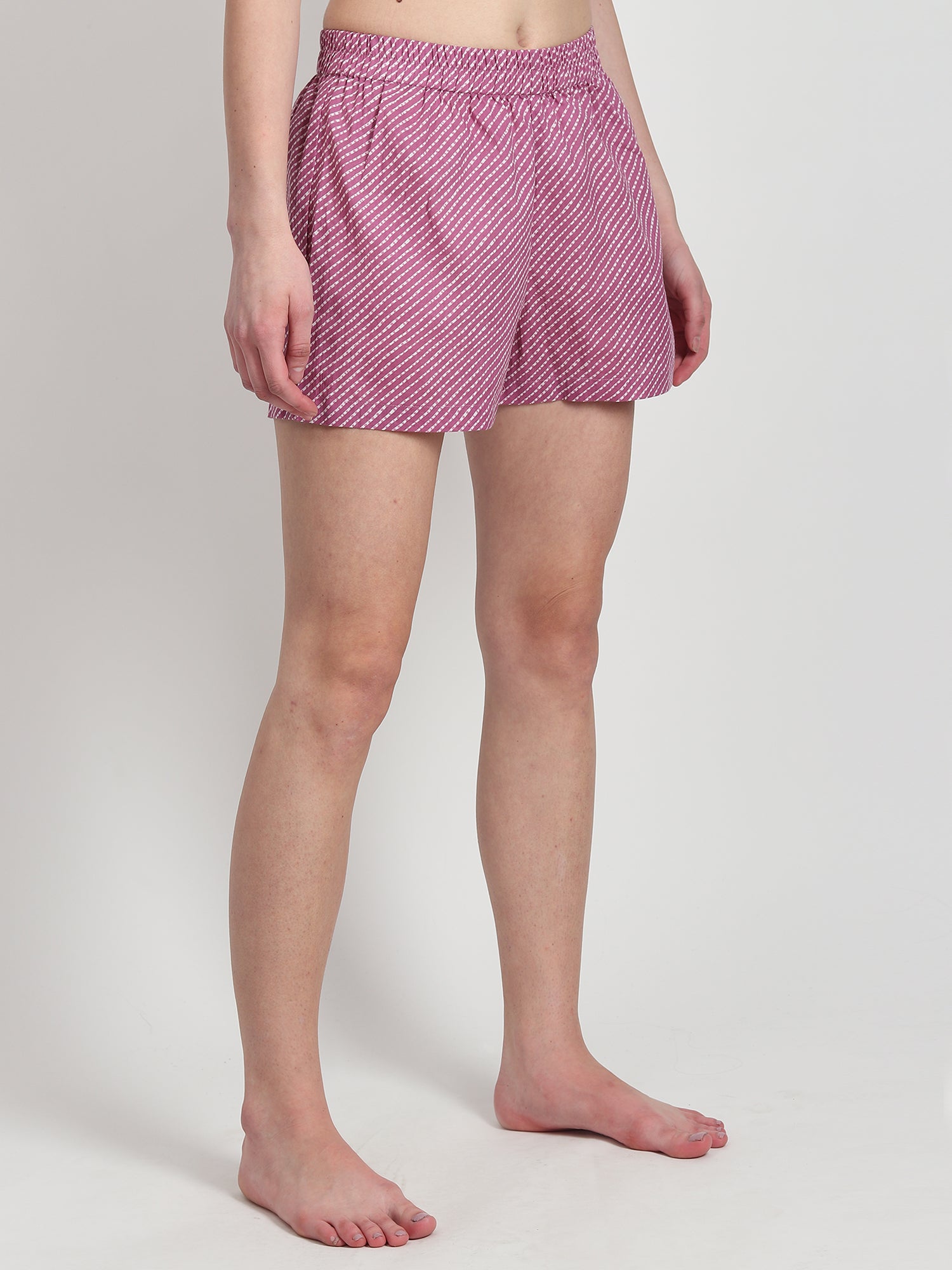 Lilia Block Printed Cotton Shorts
