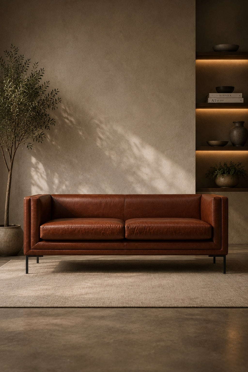 Bradford leather sofa by Art Avenue, handmade to order — image 1 of 5