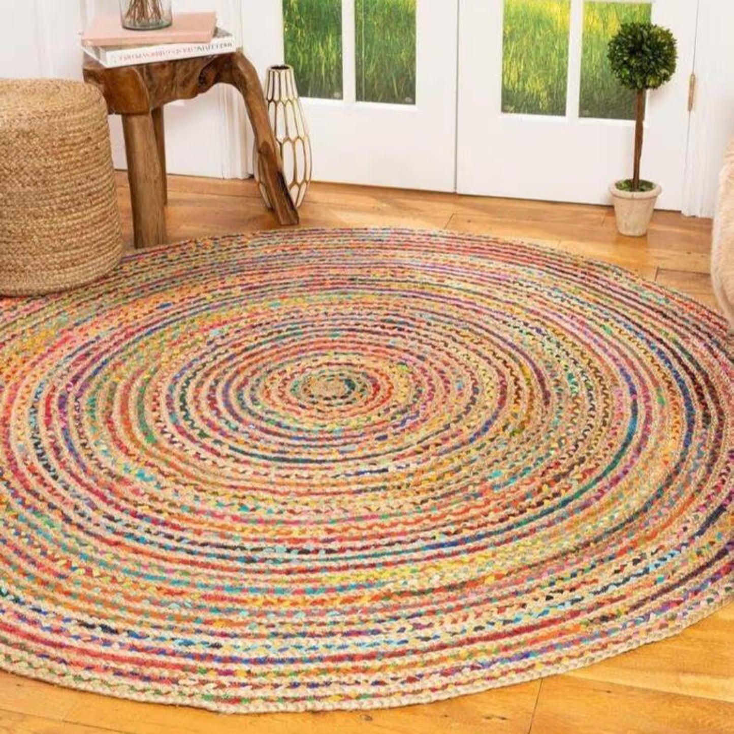 BELEZZA - ROUND JUTE CHINDI RUG