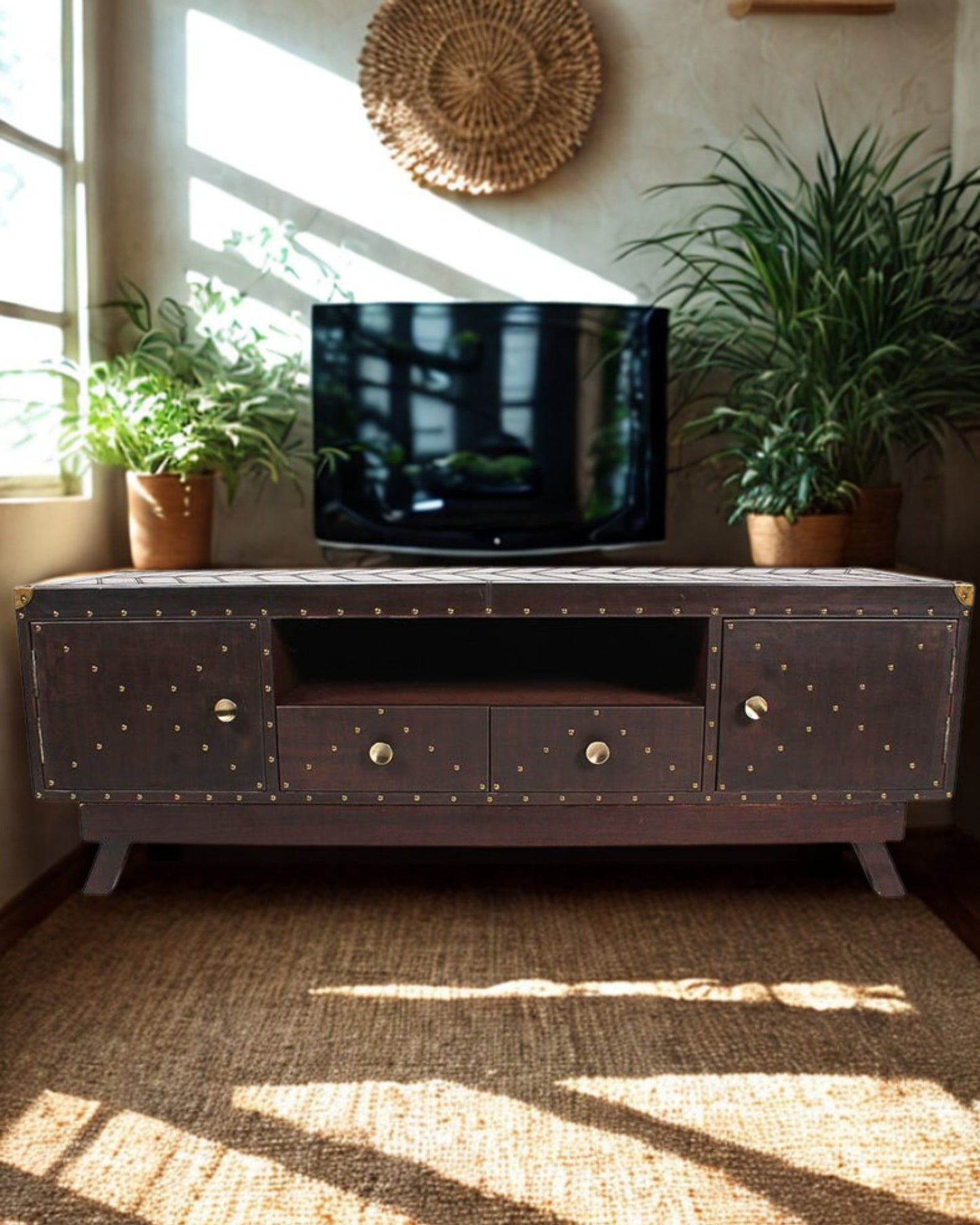 FAIRFIELD TV UNIT - LEATHER