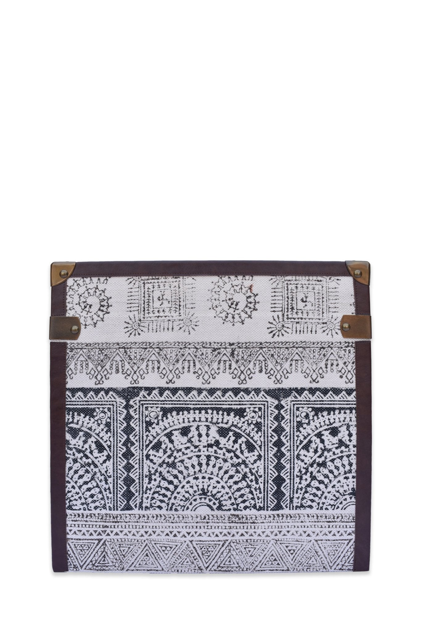 LUXE TRUNK - PRINTED FABRIC WITH LEATHER - ART AVENUE