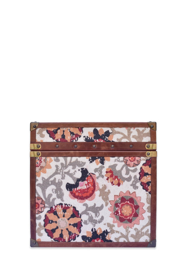 PILOT TRUNK - PRINTED FABRIC WITH LEATHER - ART AVENUE