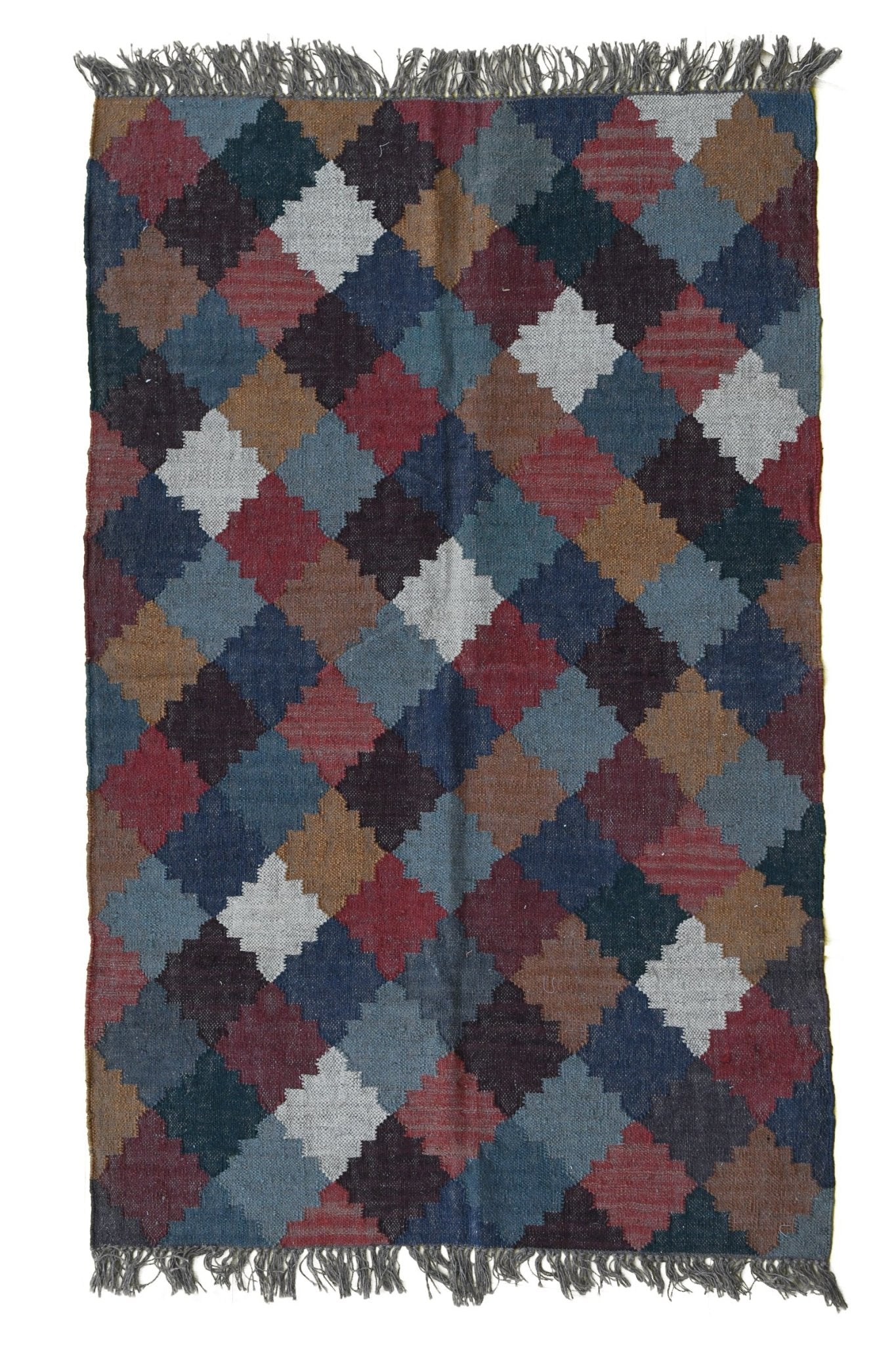 Benett handwoven kilim rug — multicolour handmade in Jaipur