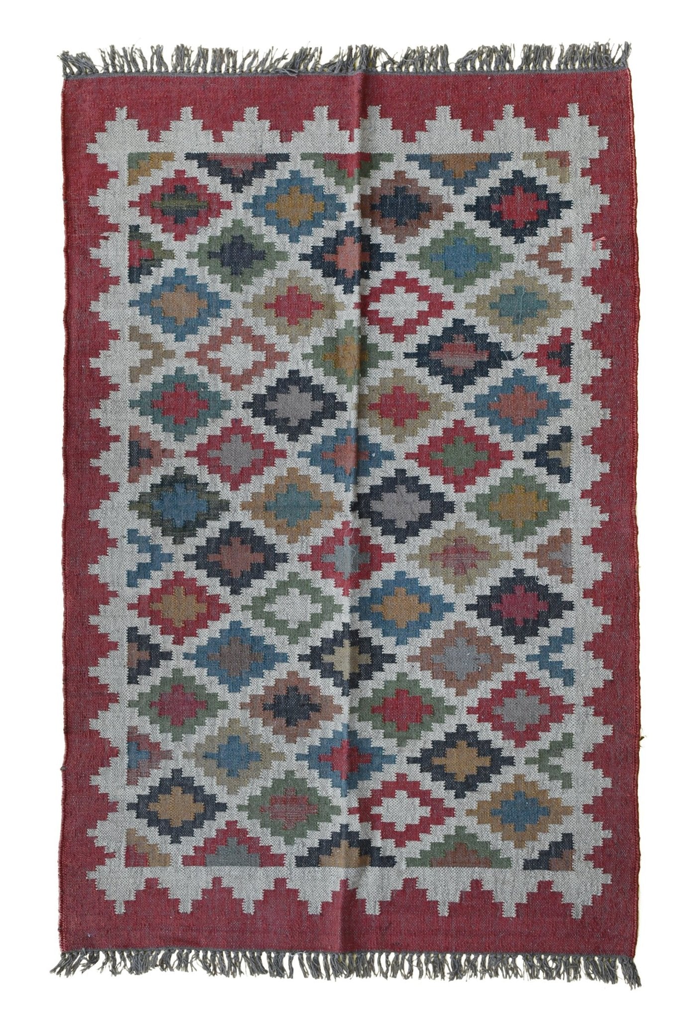Bethany handwoven kilim rug — multicolour handmade in Jaipur