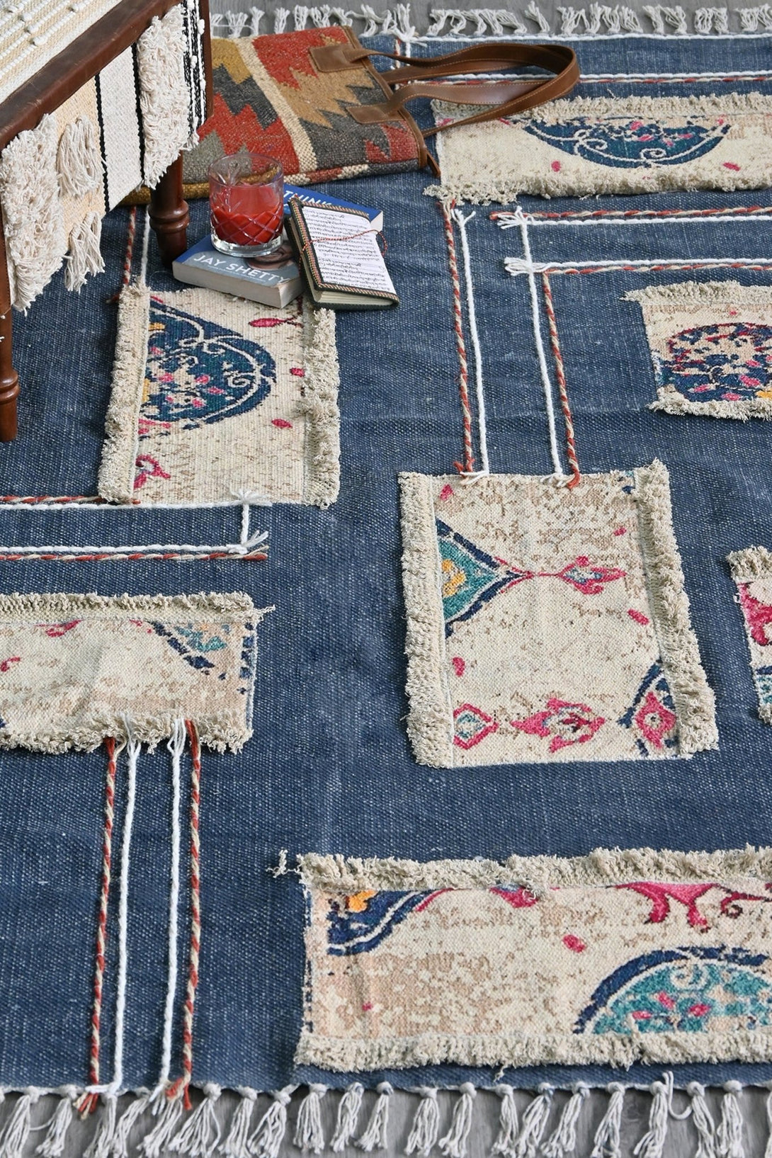 DEVSARA - HAND EMBROIDERED WITH PATCHWORK RUG - ART AVENUE