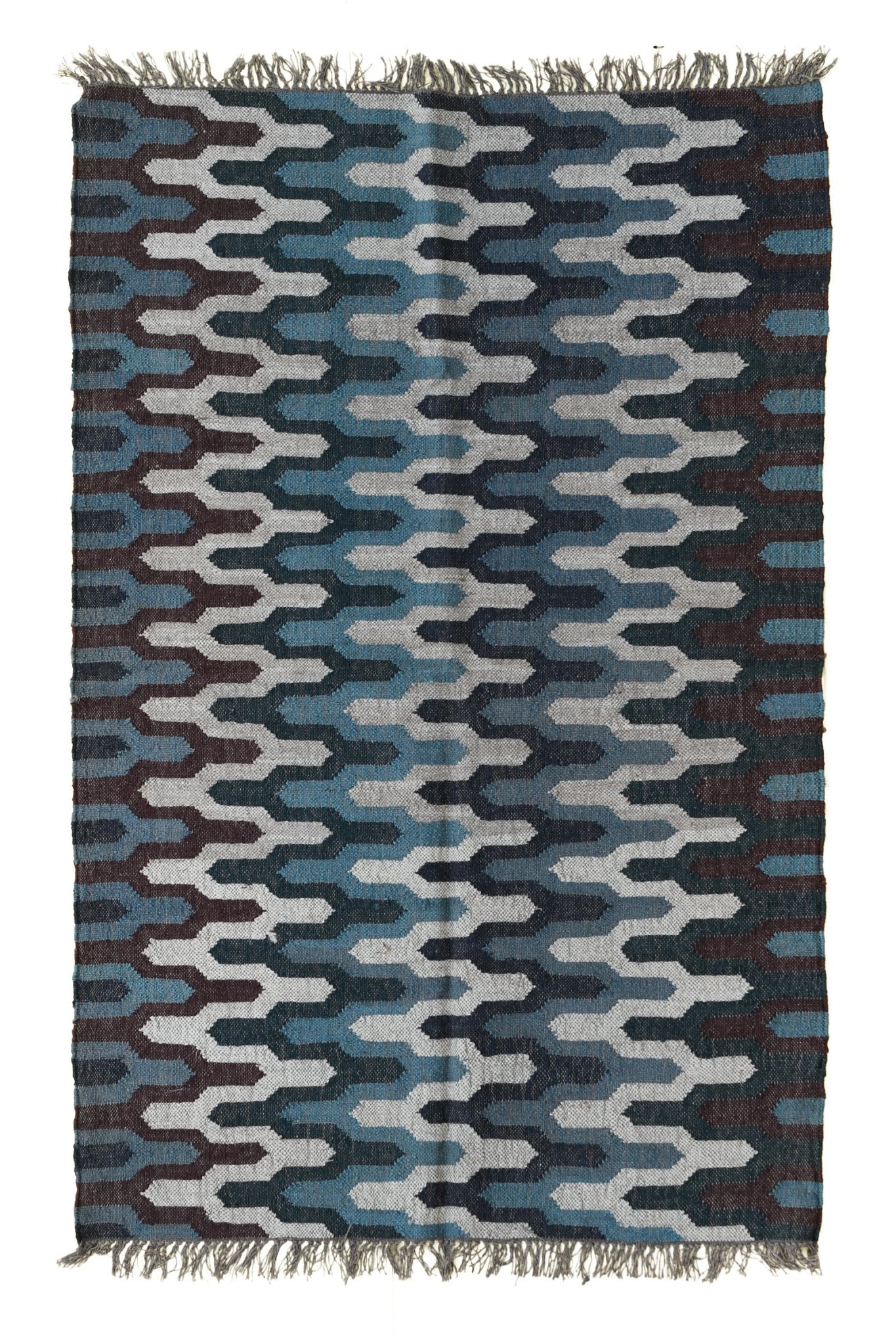 Elijah handwoven kilim rug — multicolour handmade in Jaipur