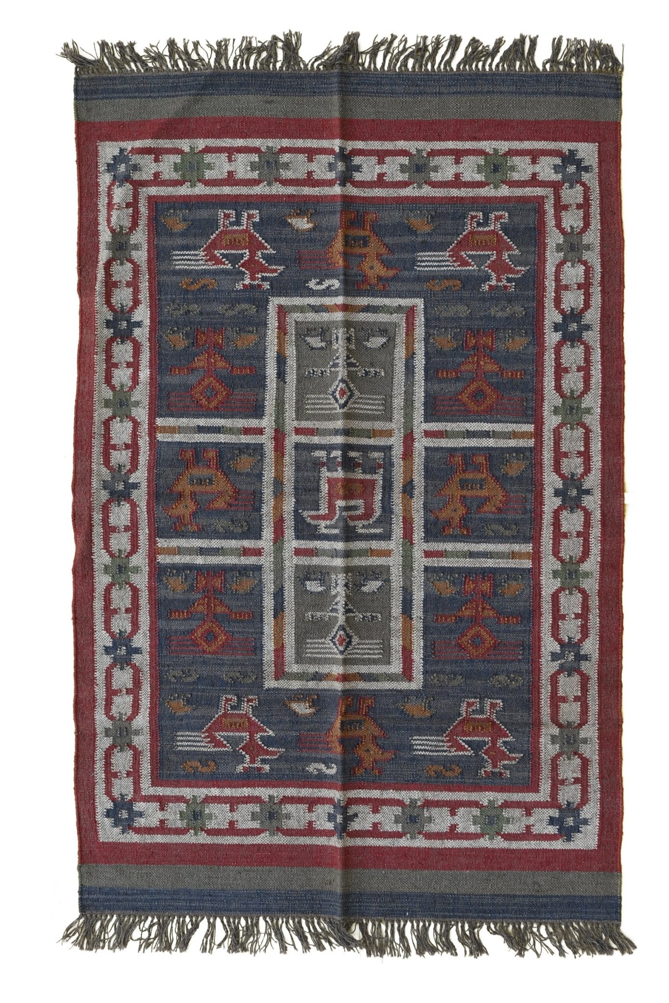 Ethan handwoven kilim rug — multicolour handmade in Jaipur