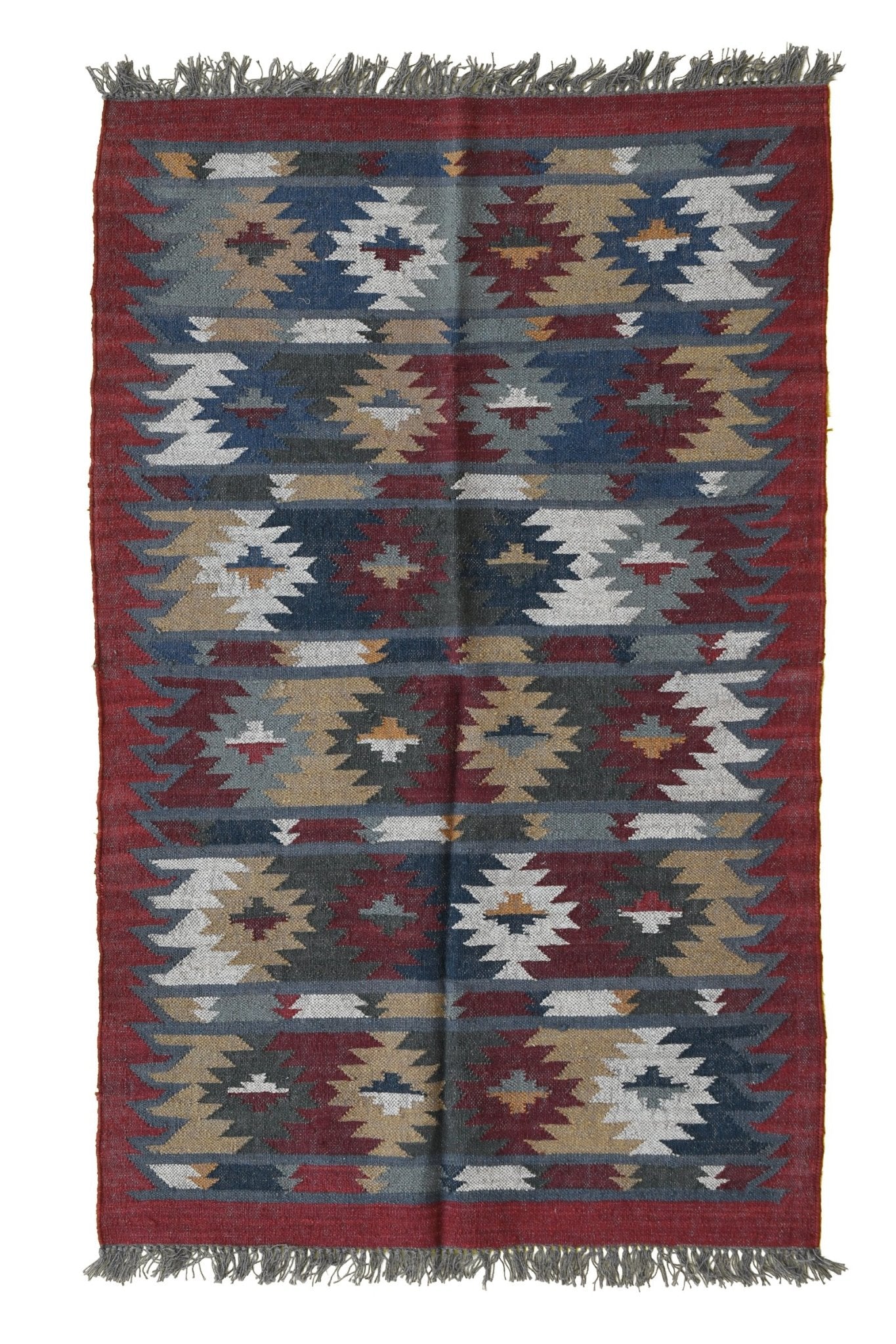 William handwoven kilim rug — multicolour handmade in Jaipur