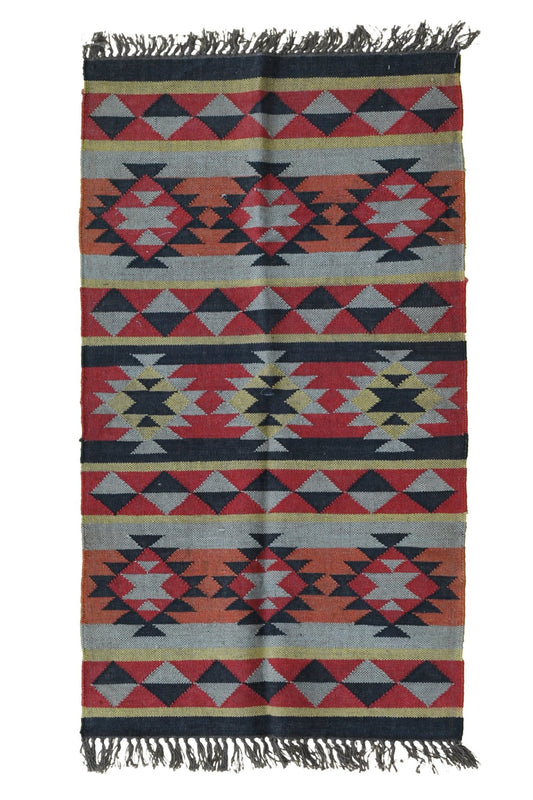 Mystic handwoven kilim rug — multicolour handmade in Jaipur